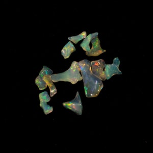 Ethiopian Opal Smooth Unshaped Free Forms, 4.5x10 mm To 8x18 mm, Opal Organic Rough Stone, Unshaped Opal Loose Gemstone, SKU2350