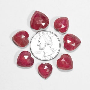 AA Quality Ruby Faceted Heart Shape Undrilled Gemstone, Ruby Heart Shape Loose Gemstone, Ruby Heart Shape Jewelry Making Gemstone, SKU2343