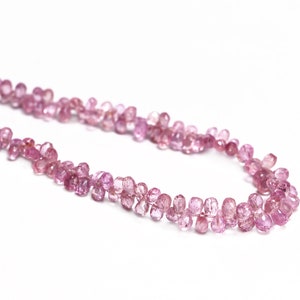 Pink Sapphire Faceted Drops, Pink Sapphire Faceted Beads, Pink Sapphire Drops Beads, Sapphire Jewelry Making Gemstone Beads, SKU2185
