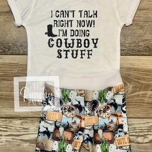 Cowboy Stuff Baby Boy Full Outfit Set / Baby Boy Full Outfit Set / Trendy Baby Clothes / Western Baby Boy Outfit