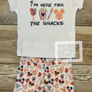 Snacks Baby Boy Full Outfit Set / Baby Boy Full Outfit Set / Trendy Baby Clothes / Disney Snacks Baby Boy Clothing Set