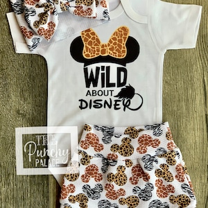 Baby Full Outfit Set / Toddler Full Outfit Set / Trendy Baby Clothes /  Disney Animal Kingdom Wild About Disney Baby Clothing Set