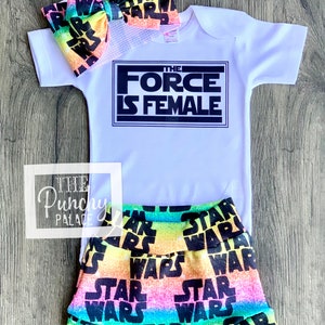 Baby Full Outfit Set / Toddler Full Outfit Set / Trendy Baby Clothes /  Designer Baby Clothing / The Force is Female Baby outfit