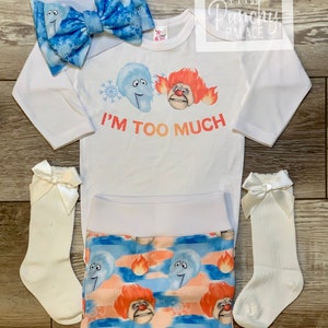 Snow Miser Heat Miser Baby and Toddler Complete Outfit/ Baby Trendy Outfit / Trendy Toddler Outfit / Christmas Baby Outfit