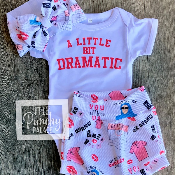 Baby Full Outfit Set / Toddler Full Outfit Set / Trendy Baby Clothes / A Little Dramatic Mean Girls Baby Clothing Set