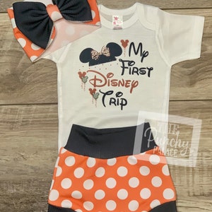 1st Trip Baby Full Outfit Set / Toddler Full Outfit Set / Trendy Baby Clothes / Disney 50 Magical Years Baby Clothing Set