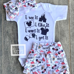 Baby Full Outfit Set / Toddler Full Outfit Set / Trendy Baby Clothes / Favorite Things  Disney Baby Clothing Set