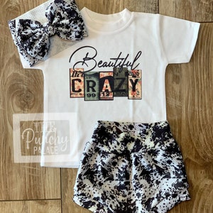 Beautiful Crazy Western Baby Full Outfit Set / Toddler Full Outfit Set / Trendy Baby Clothes / Country Western Baby Clothing Set