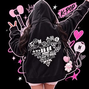 K-POP fan zip up hoodie (Adults / Kids)