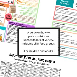 A guide to help pick a nutritious lunch with lots of variety | INSTANT DOWNLOAD