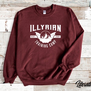Illyrian Training Camp Sweatshirt inspired by A Court of Thorns and Roses by Sarah J Maas Bookish Crew Neck Sweatshirt Gift for Reader