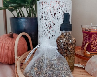 Dream Bundle- Dream Bags, Sleepy Time Oil, Terapia de hierbas, Adivinación del sueño, Regalo