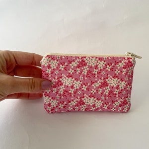Tarjetero y monedero de tela / Billetero con cremallera / Cartera de mujer