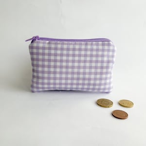 Monedero/Cartera cuadros vichy Lila