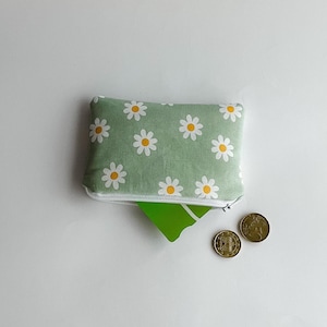 Borsa con stampa margherite / Piccola custodia fatta a mano