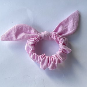 Chouchou rose fait main | élastique à cheveux en tissu