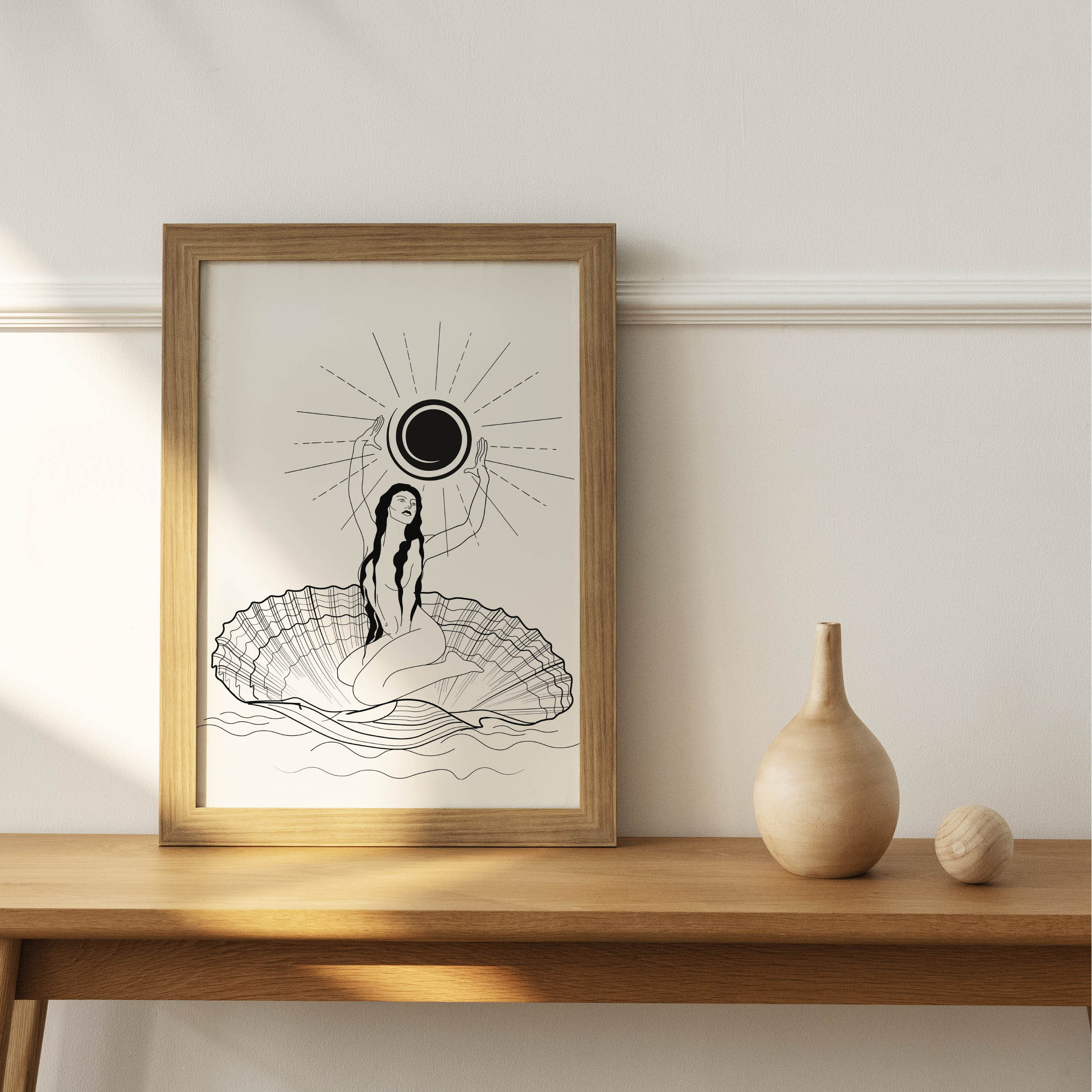 Venus in shell: Downloadable art Digital download Pintable | Etsy