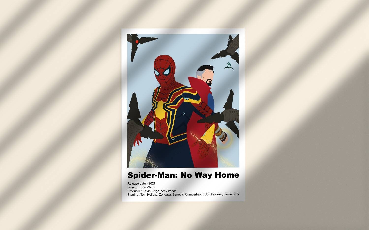 Affiche Du Film Spiderman No Way Home Pour Decoration Minimaliste
