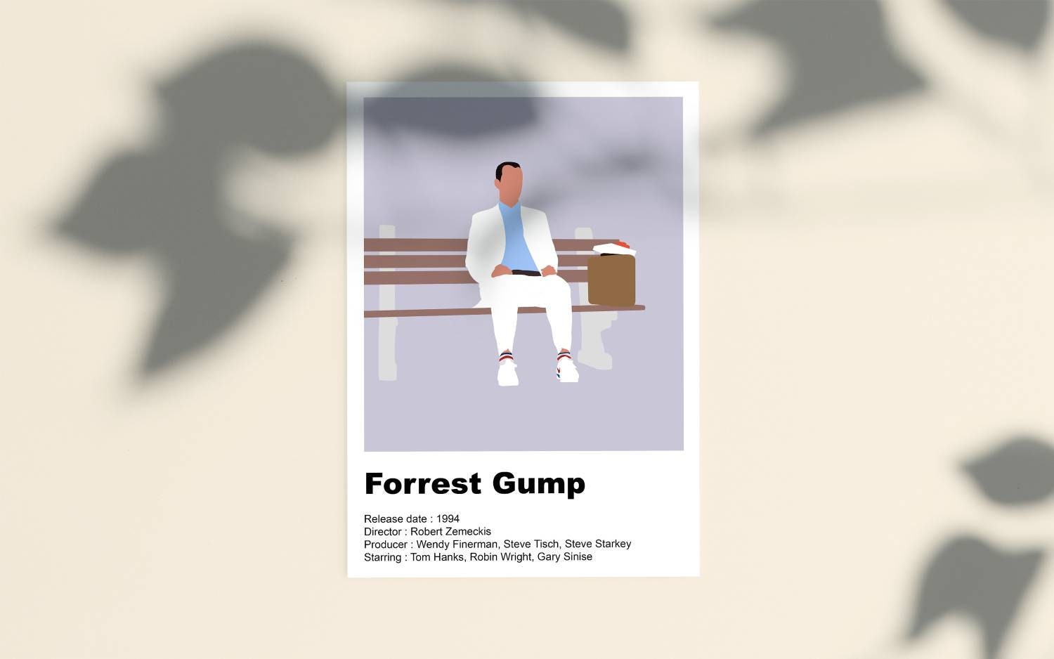 Affiche Du Film Forrest Gump Pour Decoration Minimaliste