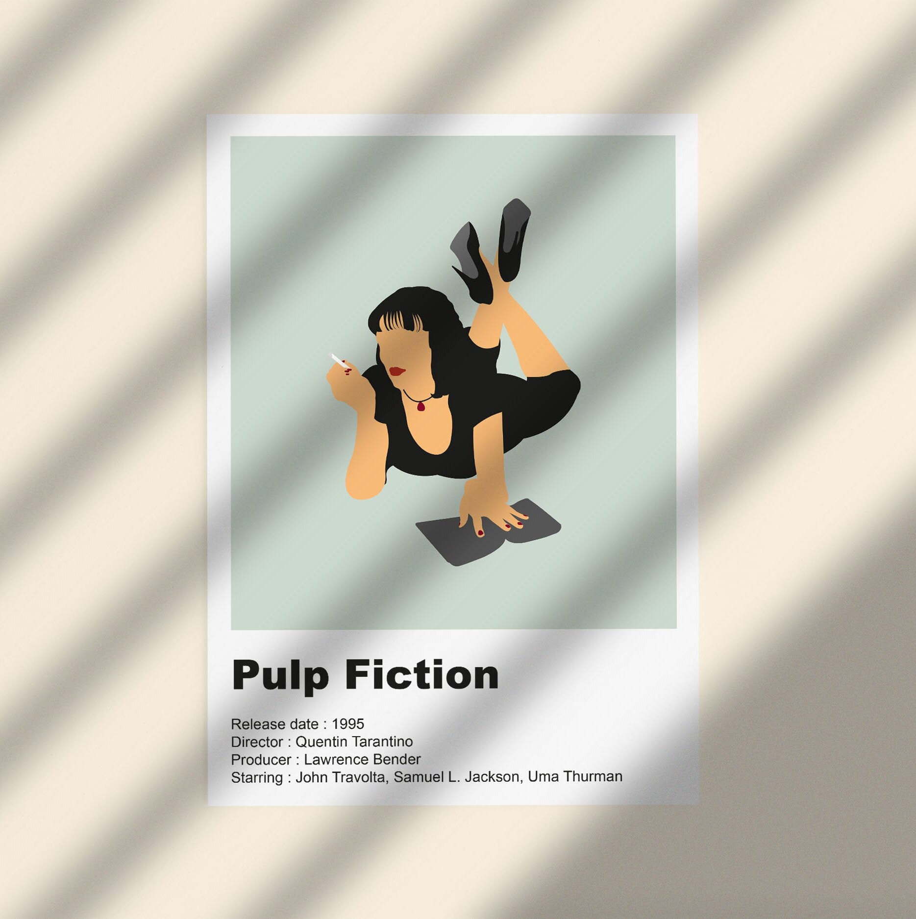 Affiche Du Film Pulp Fiction Pour Decoration Minimaliste