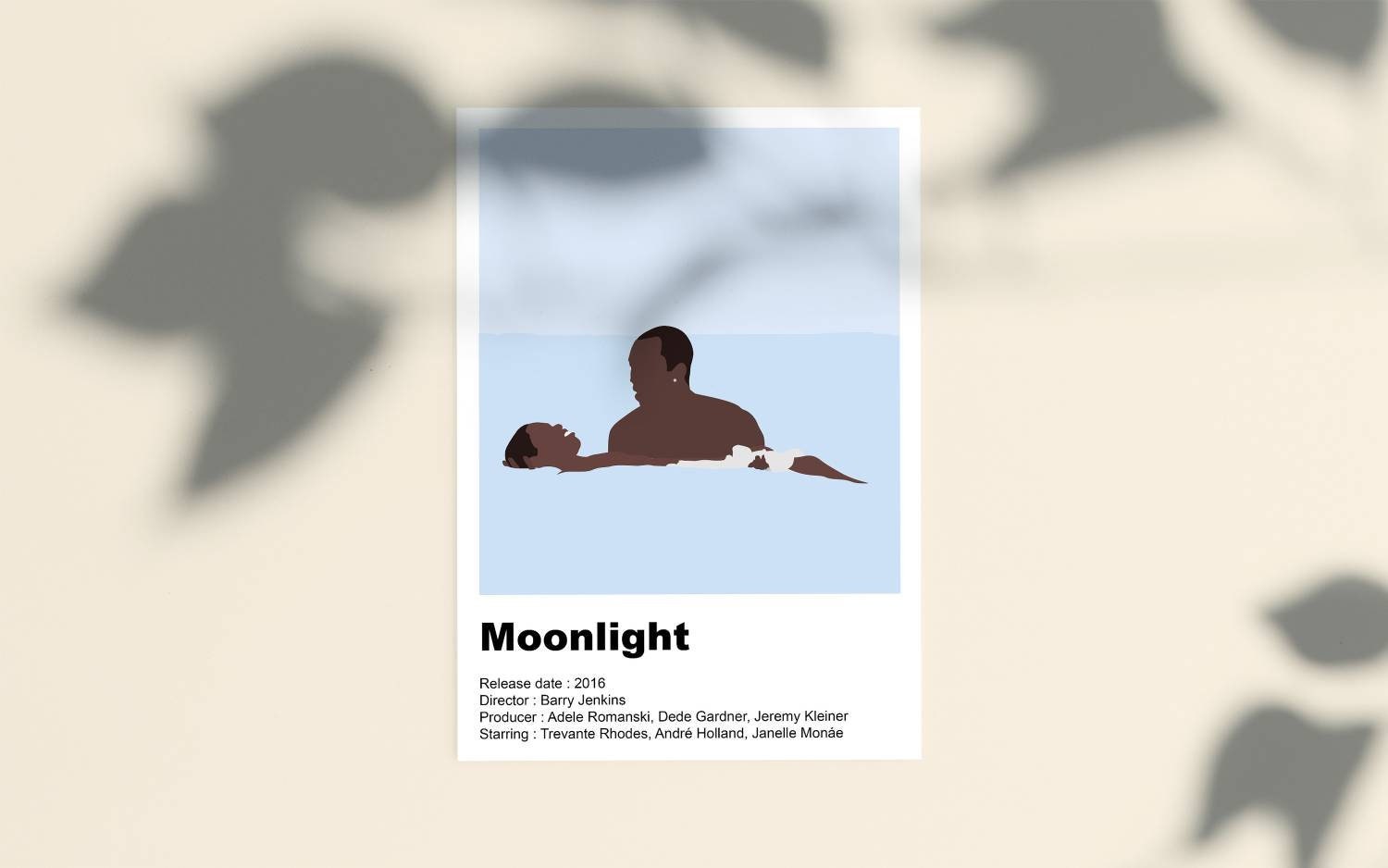 Affiche Du Film Moonlight Pour Decoration Minimaliste