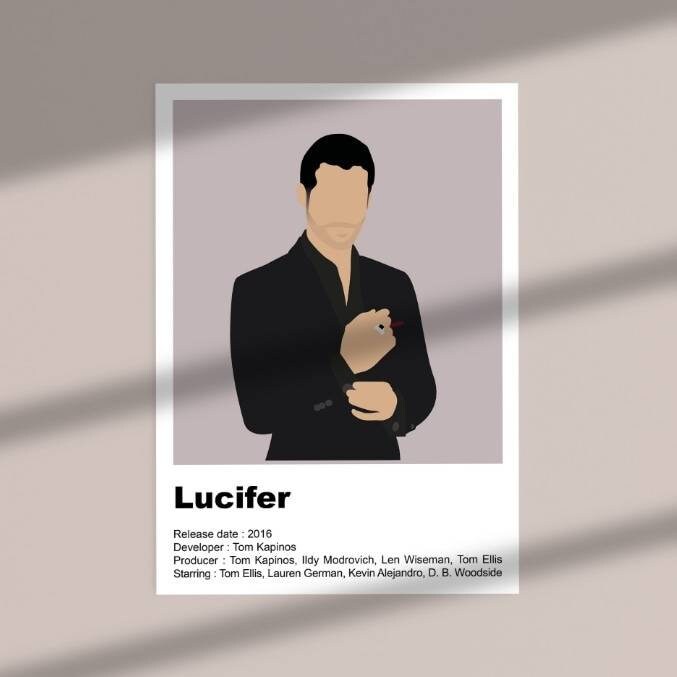 Affiche de La Serie Lucifer Pour Decoration Minimaliste
