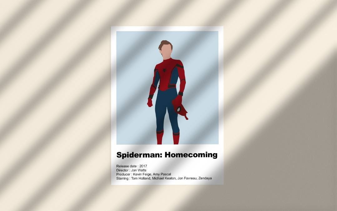Affiche Du Film Spiderman Homecoming Pour Decoration Minimaliste