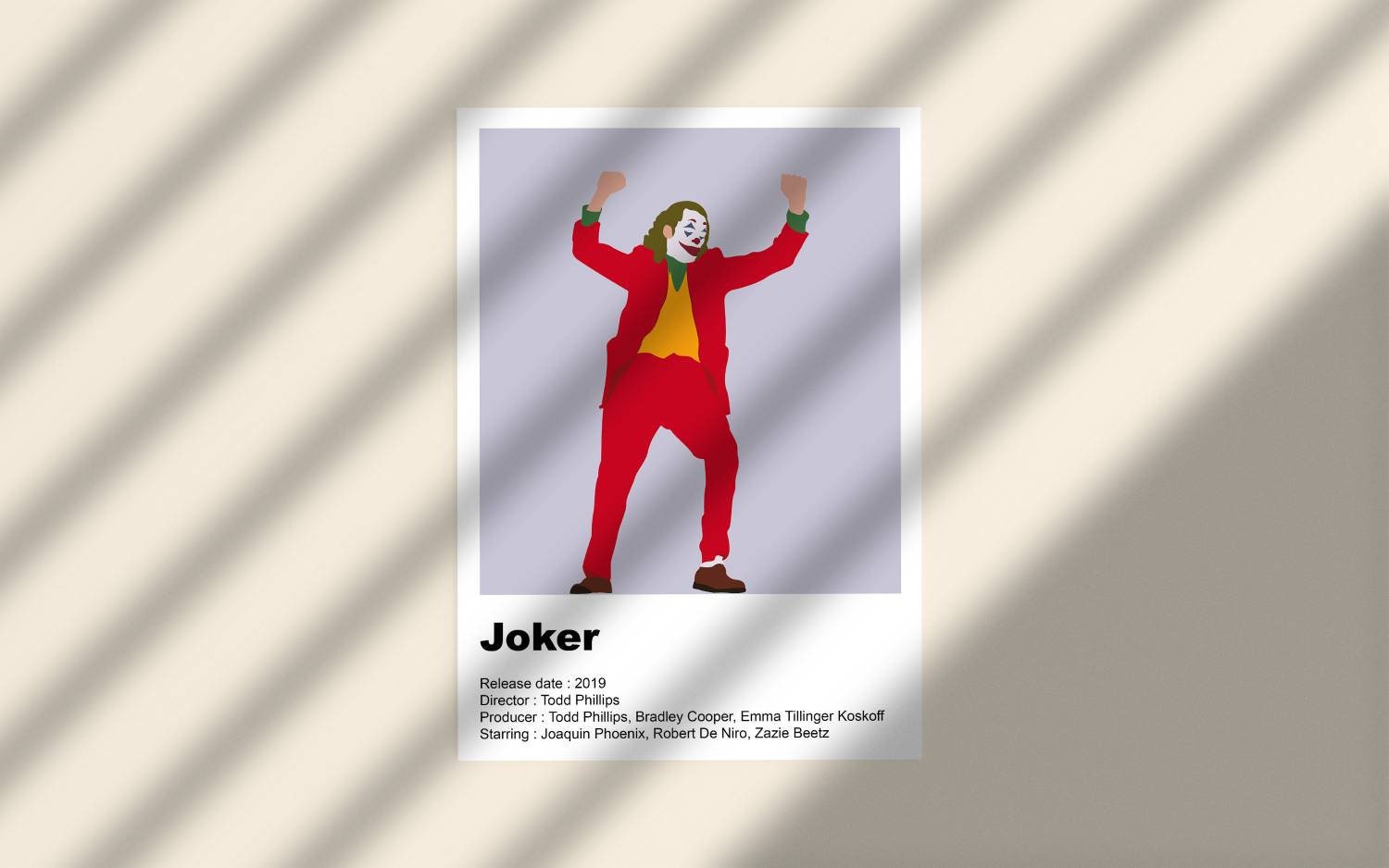 Affiche Du Film Joker Pour Decoration Minimaliste