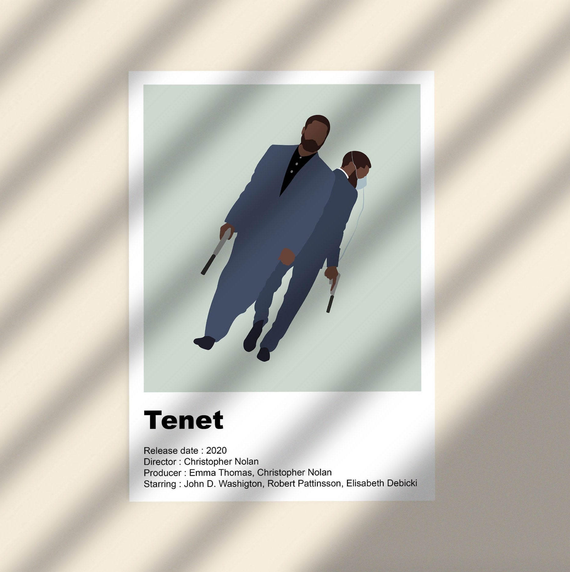 Affiche Du Film Tenet Pour Decoration Minimaliste