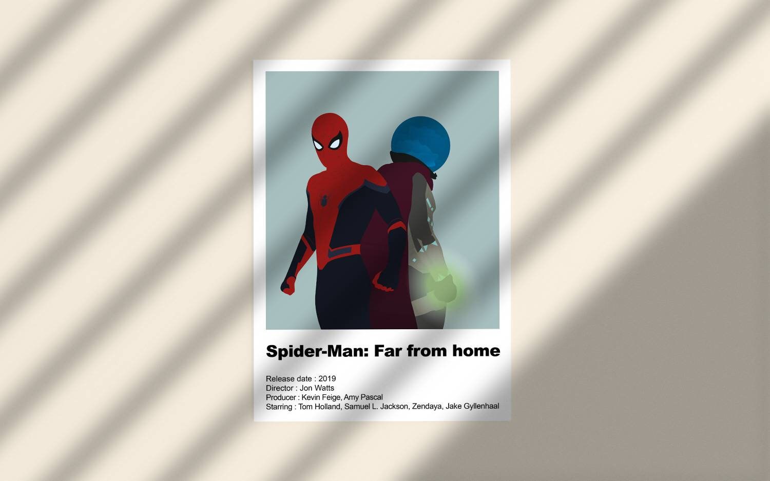 Affiche Du Film Spiderman Far From Home Pour Decoration Minimaliste