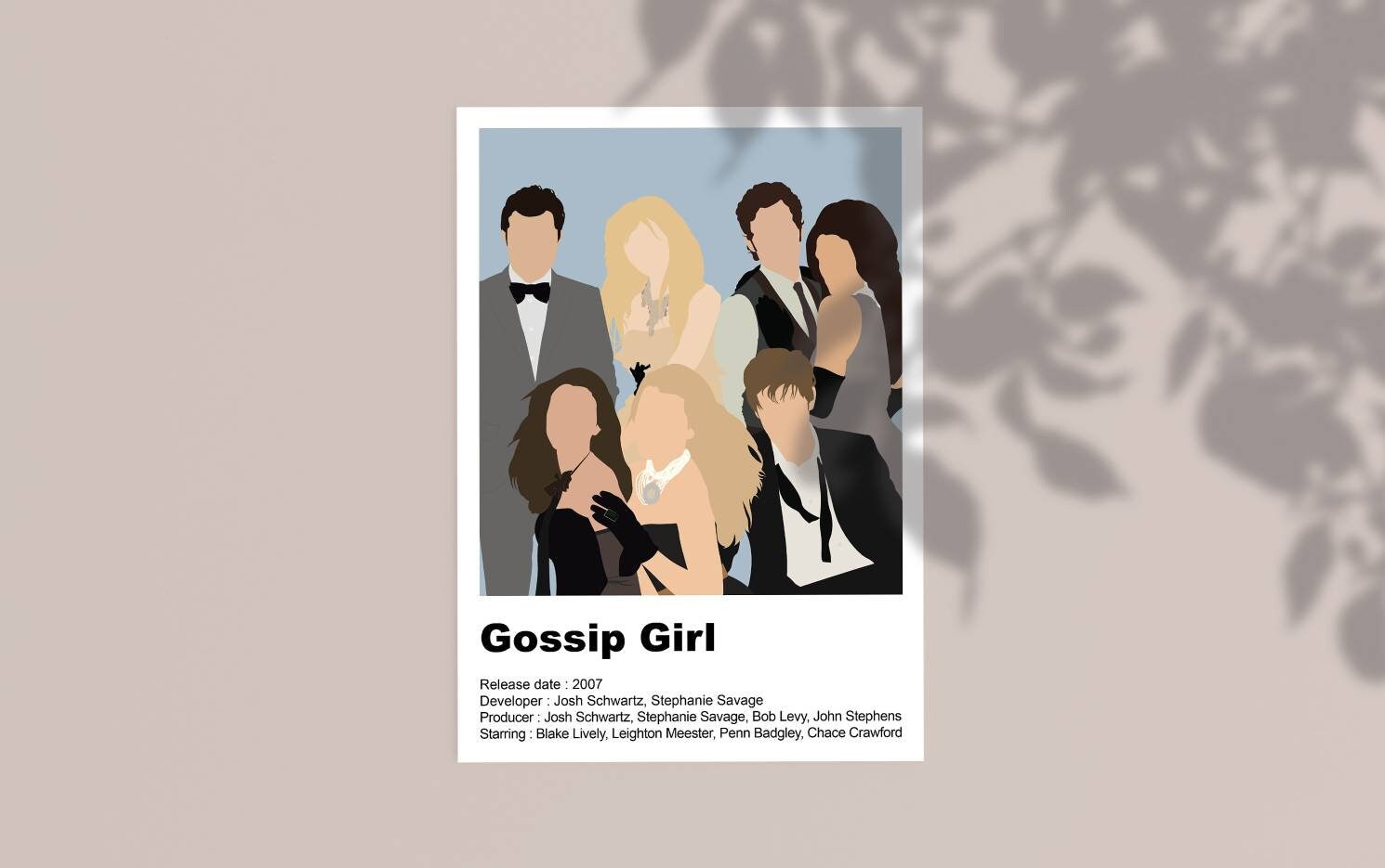 Affiche de La Serie Gossip Girl Pour Decoration Minimaliste
