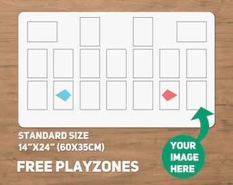 Regular/Thick/Rugged CUSTOM Playmat - Standard size | Durable customizable TCG play mat, personalized thick game mat, gamemat zv
