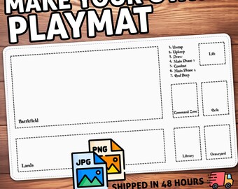 Regular/Thick/Rugged CUSTOM Playmat - Standard size | Durable customizable TCG play mat, personalized thick game mat, gamemat zz