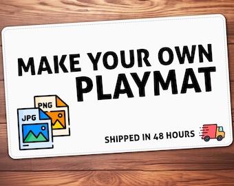 Regular/Thick/Rugged CUSTOM Playmat - Standard size | Durable customizable TCG play mat, personalized thick game mat, gamemat