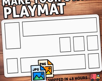 One Regular/Thick/Rugged CUSTOM Playmat - | Durable customizable TCG play mat, personalized thick game mat with your piece of art, gamemat