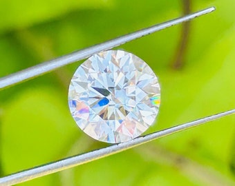 Moissanite Diamond Certified Loose stone White Moissanite Round Cut Stone VVS1 Faceted Moissanite, Moissanite For Jewelry Making 5mm to 16mm