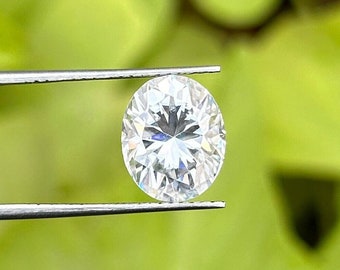 Moissanite Diamond Certified Loose stone White Moissanite Oval Cut Stone VVS1 Faceted Moissanite For Jewelry Making 2x3mm to 10x14mm
