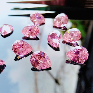 Cubic Zirconia AAA Quality Cubic Zirconia Pear Shape Pink Color CZ Loose Stones (2x4mm to 10x12mm)