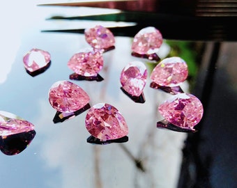 Zirkonia AAA Qualität Zirkonia Pear Form Rosa Farbe CZ Steine (2 x 4 mm bis 10 x 12 mm)