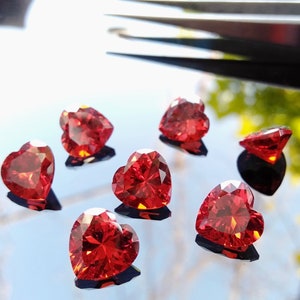Zirkonia AAA Qualität Zirkonia Herzform Granat rote Farbe CZ Lose Steine (2 mm-8 mm) Cubic Zirconia