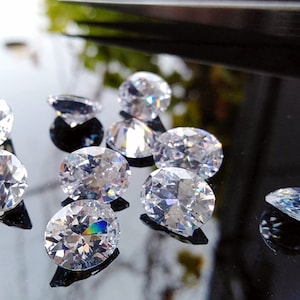 Cubic Zirconia AAA Quality Cubic Zirconia Oval Shape White Color CZ Loose Stones (2x4mm - 15x20mm) Cubic Zirconia