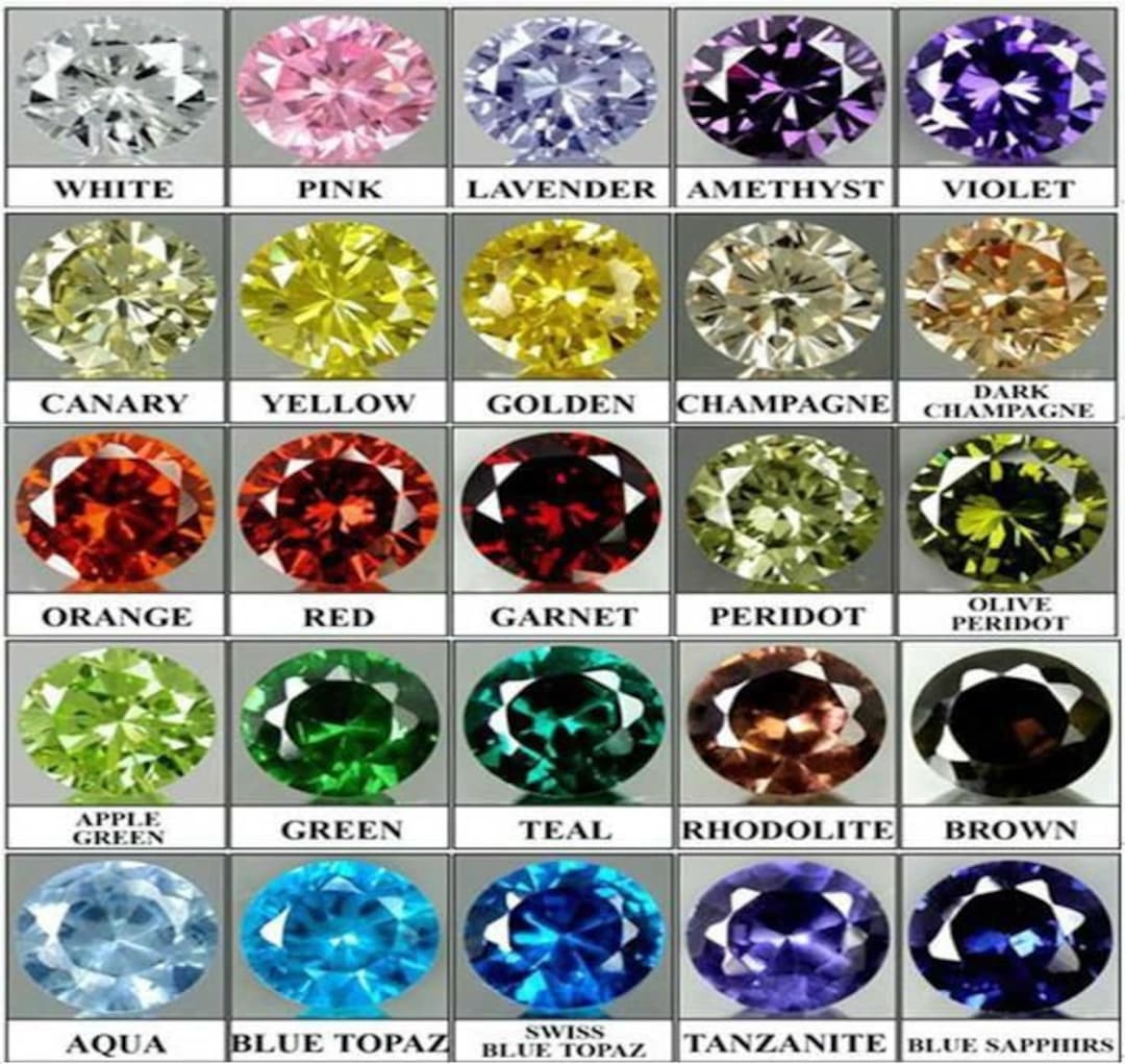Cubic Zirconia AAA Quality Cubic Zirconia Oval Shape Multicolors CZ Loose Stones 2x4mm 15x20mm