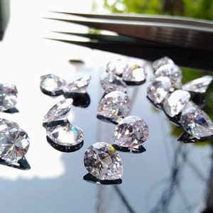 Cubic Zirconia AAA Quality Cubic Zirconia Pear Shape White Color CZ Loose Stones (2x4mm to 10x12mm) Cubic Zirconia