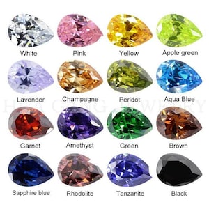 Cubic Zirconia AAA Quality Cubic Zirconia Pear shape Multi-Colors CZ Loose Stones (2x4mm to 10x12mm) Cubic zirconia