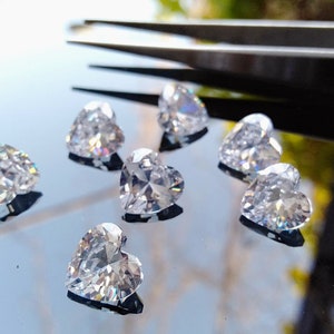 Zirkonia AAA Qualität Zirkonia Herzform Weiße Farbe CZ Lose Steine (2 mm-8 mm) Cubic Zirkonia