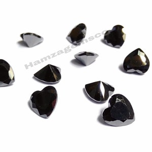 Zirkonia AAA Qualität Zirkonia Herzform Schwarz Farbe CZ Lose Steine (2 mm-8 mm) Cubic Zirconia