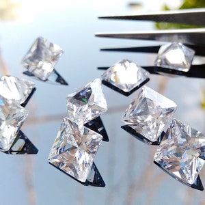Cubic Zirconia AAA Quality Cubic Zirconia Square shape White Color CZ Loose Stones (2mm - 10mm) Cubic Zirconia