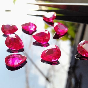 Cubic Zirconia AAA Quality Cubic Zirconia Pear Shape Ruby Pink Color CZ Loose Stones (2x4mm to 10x12mm) Cubic Zirconia