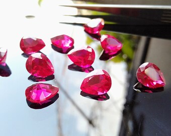 Zirkonia AAA Qualität Zirkonia Pear Form Rubin Pink Farbe CZ Steine (2 x 4 mm bis 10 x 12 mm) Cubic Zirconia