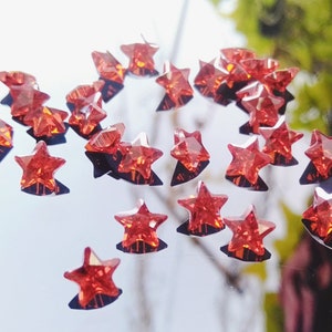 Cubic Zirconia AAA Quality Cubic Zirconia Star shape Garnet red Color CZ Loose Stones (4mm-7mm) Cubic Zirconia